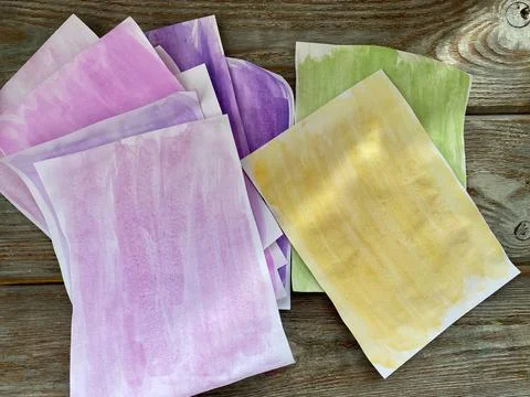 Instructions for children how to make a 3D volumetric flower from paper. Stock Photos