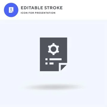 Instructions icon vector, filled flat sign, solid pictogram isolated on white Stock Illustration