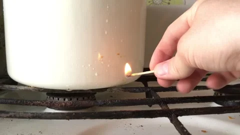 Instructions for lighting a match and starting a fire safely Stock Footage 308367556
