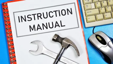 Instructions manual. The inscription in the documents folder, Stock Photos