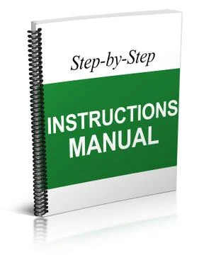 Instructions Manual (Isolated on white) Stock Illustration