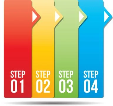 Instructions, number and information with chart, illustration and graphic design Stock Illustration