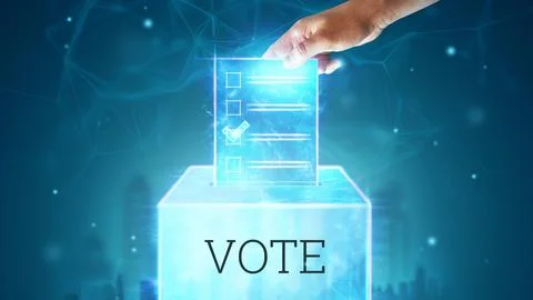 Instructions regarding the voting process Ilustración de archivo