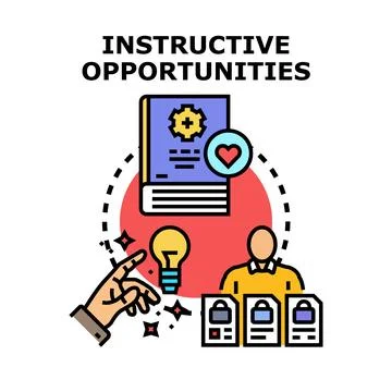 Instructive opportunities for knowledge and personal growth Illustrazione stock