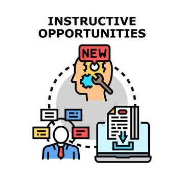 Instructive opportunities for professional skill development and learning Illustrazione stock