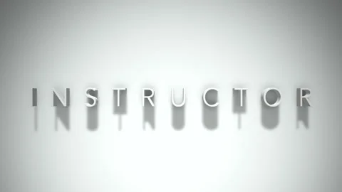 Instructor 3D title animation with shadows on a white background Stock Footage 297514197