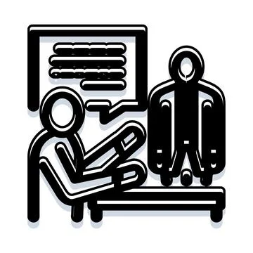 Instructor explaining concept to student in classroom イラスト素材