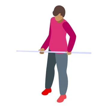 Instructor holding a pointer while giving a presentation Stock Illustration
