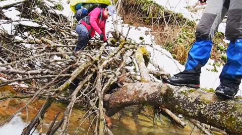 The instructor is ready to help the girl in the difficult transition Stock Footage 50769111