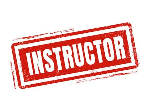 Instructor red stamp style Stock Illustration