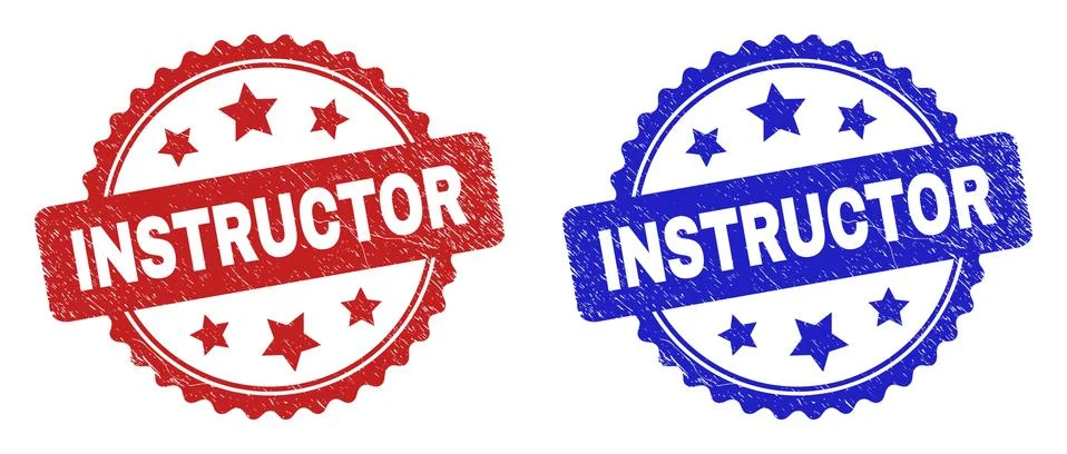 INSTRUCTOR Rosette Stamp Seals Using Unclean Style Illustrazione stock