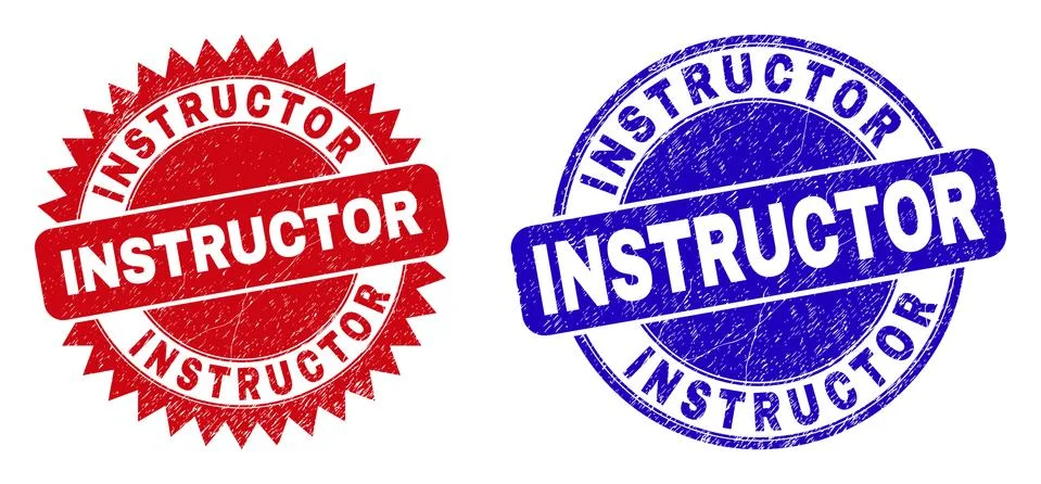 INSTRUCTOR Rounded and Rosette Seals with Unclean Surface Stockillustratie