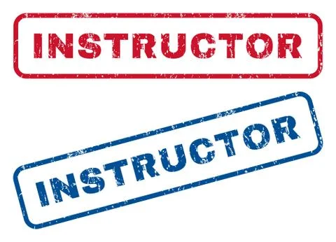 Instructor Rubber Stamps Stock Illustration