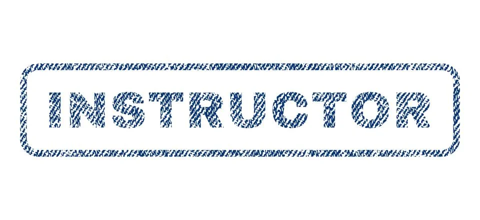 Instructor Textile Stamp Stock Illustration