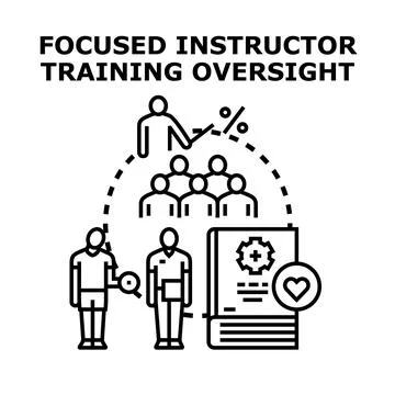Instructor training and oversight with improvement targets Stock Illustration