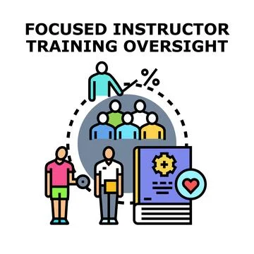 Instructor training and oversight with improvement targets Stock Illustration