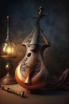 Instrument of the bards Stock Illustration