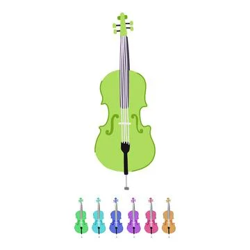Instrument cello vector cartoon graphic Stock Illustration