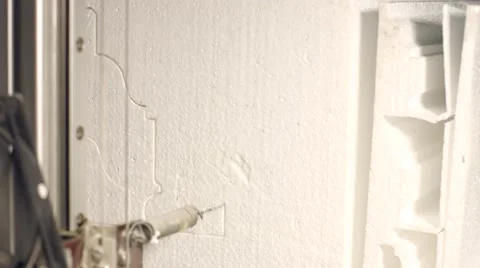 Instrument cuts light material. 스톡 동영상 61468824