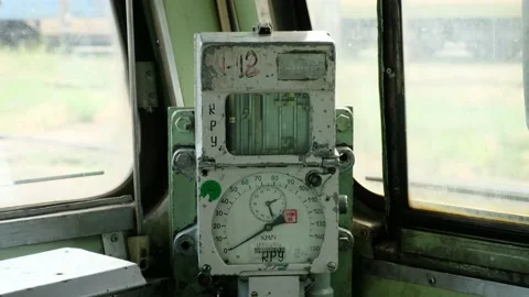 Instrument for determining the speed of a locomotive Stock Footage 199763459