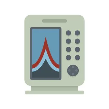 Instrument echo sounder icon flat isolated vector Illustrazione stock