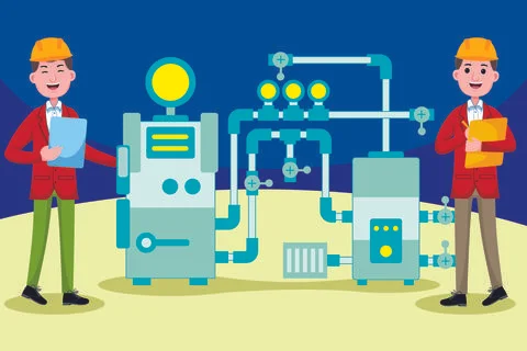 Instrument Engineer Profession Stock Illustration