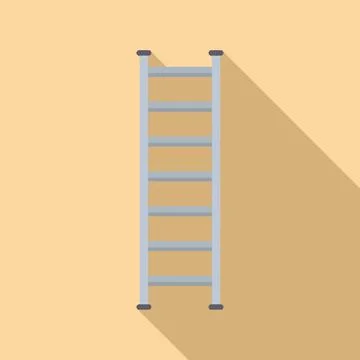 Instrument ladder icon flat vector. Step construction Stock Illustration