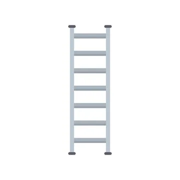 Instrument ladder icon flat vector. Step construction Stock Illustration