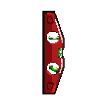 Instrument level tool pixel art vector illustration Ilustración de archivo