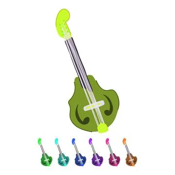 Instrument mandolin vector cartoon graphic Stock Illustration