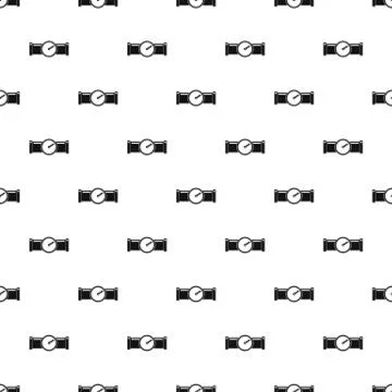 Instrument measures the pressure in pipe pattern Stock Illustration