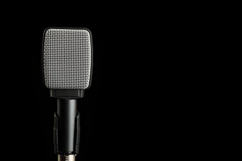 Instrument Microphone on Black Background Stock Photos