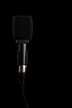 Instrument Microphone on Black Background Stock Photos