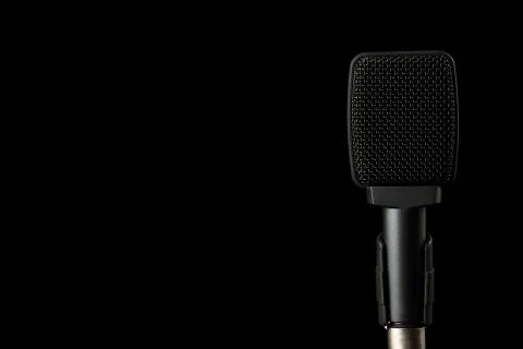 Instrument Microphone on Black Background Stock Photos
