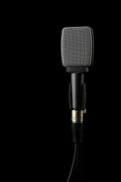 Instrument Microphone on Black Background Stock Photos