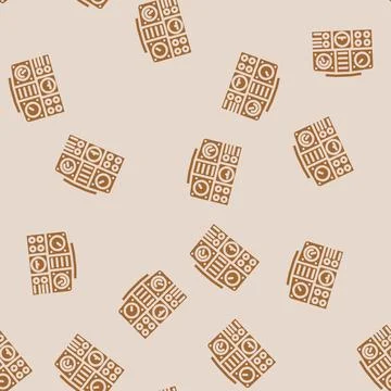 Instrument panel aircraft glyph vector seamless pattern 스톡 일러스트