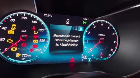 Instrument panel closeup view Stock Footage 250278117