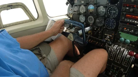 Instrument Panel of a Private Plane (co) Video stock 116685984