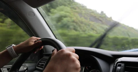 Instrument panel of a running car Stock Footage 159529670