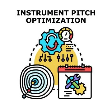 Instrument pitch optimization process for fine tuning sound Illustrazione stock