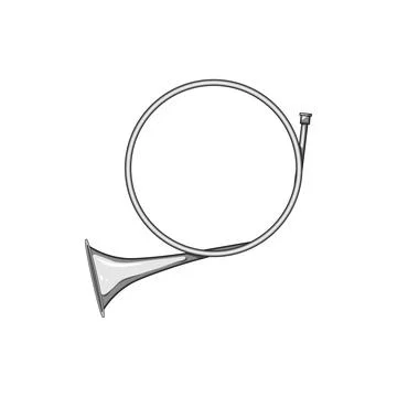 Instrument post horn cartoon vector illustration 스톡 일러스트
