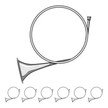 Instrument post horn cartoon vector graphic 스톡 일러스트