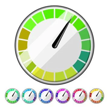 Instrument speedometer cartoon vector graphic Stock Illustration