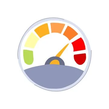 Instrument speedometer cartoon vector illustration Illustrazione stock