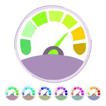 Instrument speedometer vector cartoon graphic Stock Illustration