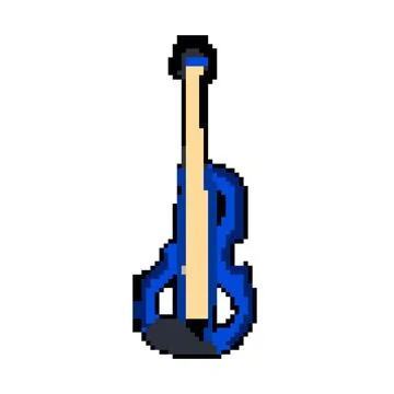 Instrument violin pixel art vector illustration Ilustración de archivo