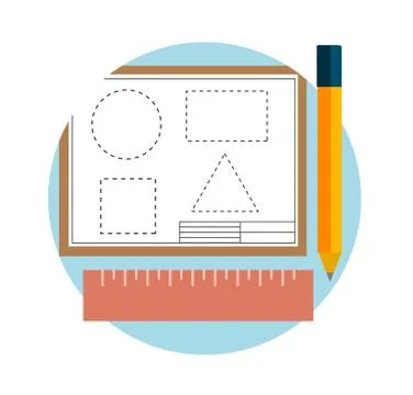 Instruments for design and architecture Stock Illustration