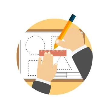 Instruments for design and architecture Stock Illustration