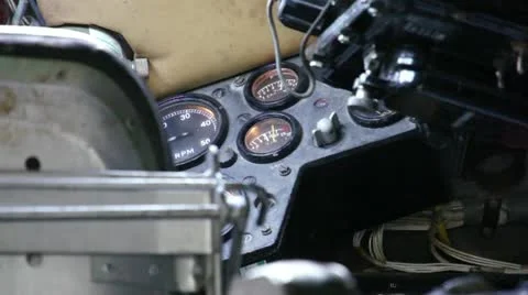 Instruments inside personnal carrier Stock Footage