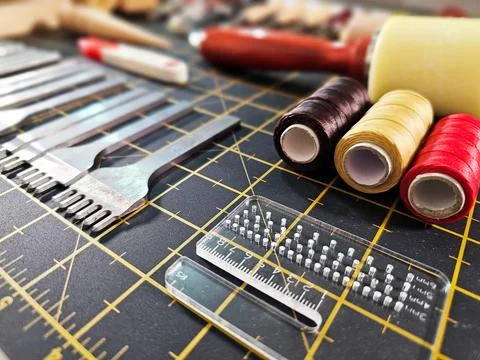 Instruments leather Stock Photos